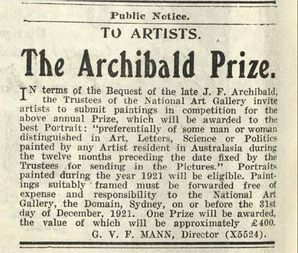 Archibald Prize The Dictionary of Sydney